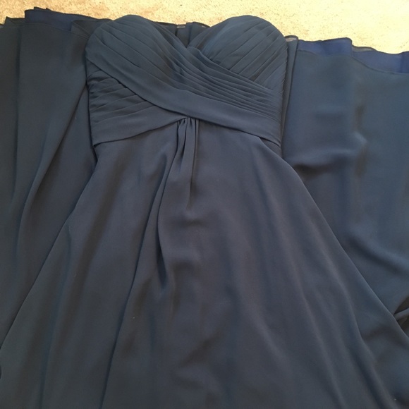 Allure Bridals Dresses & Skirts - Formal Prom Bridesmaid Dress Blue Strapless Size 6